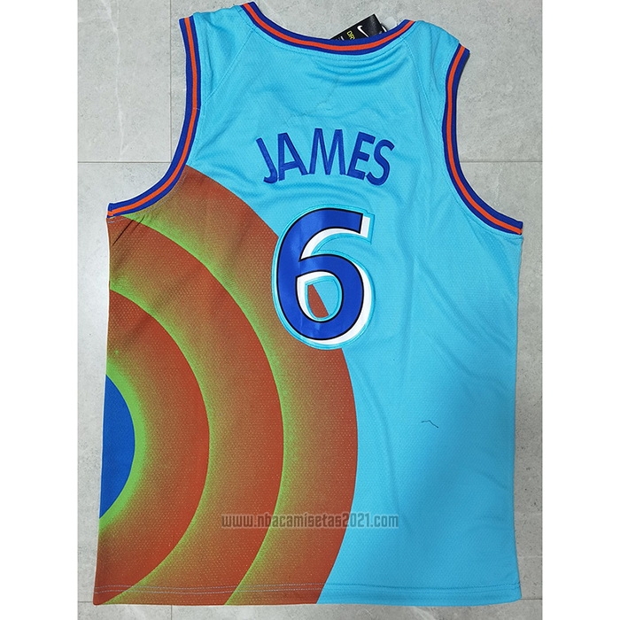 Camiseta Tune Squad Lebron James #6 Azul